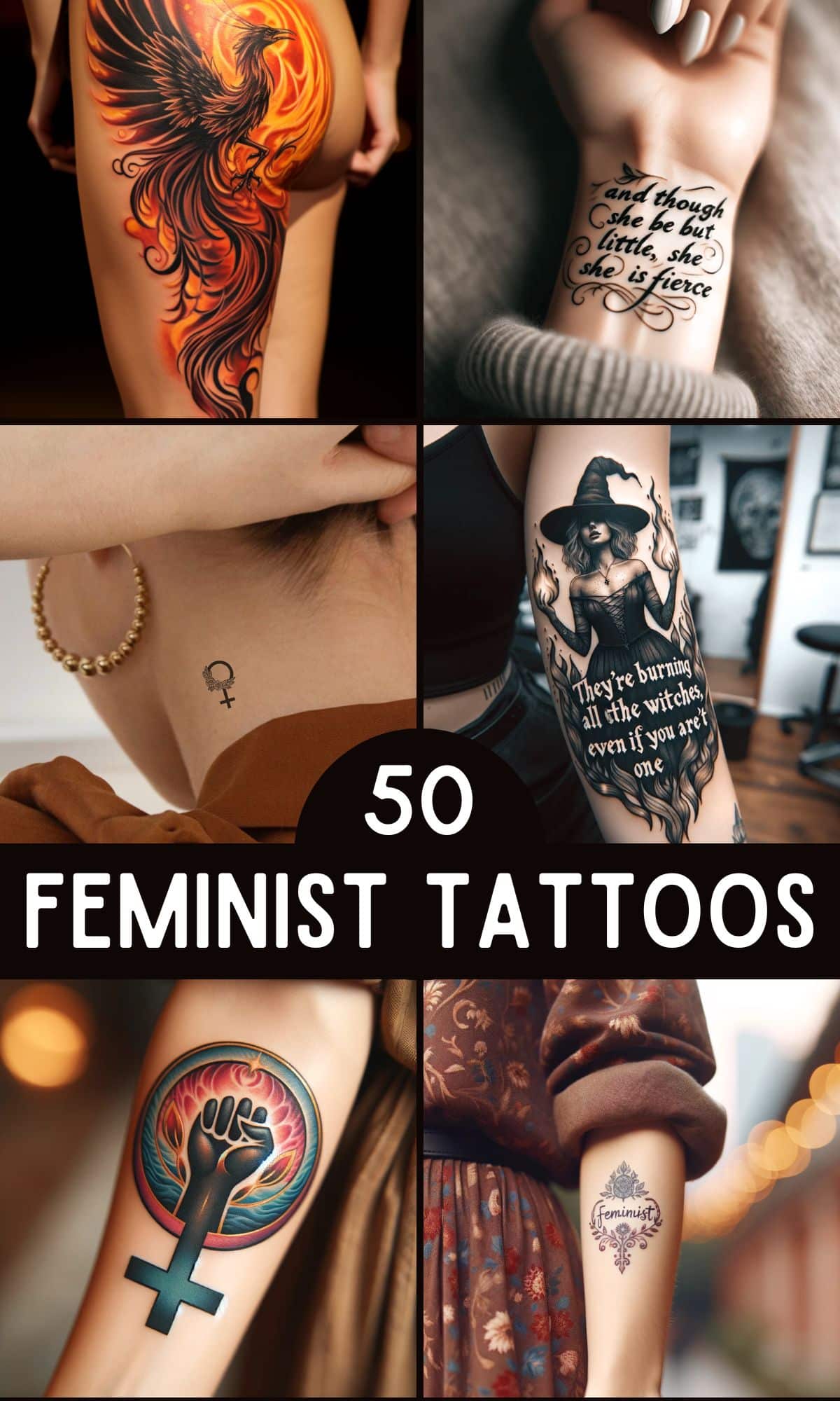 female empowerment tattoos for feminist women 