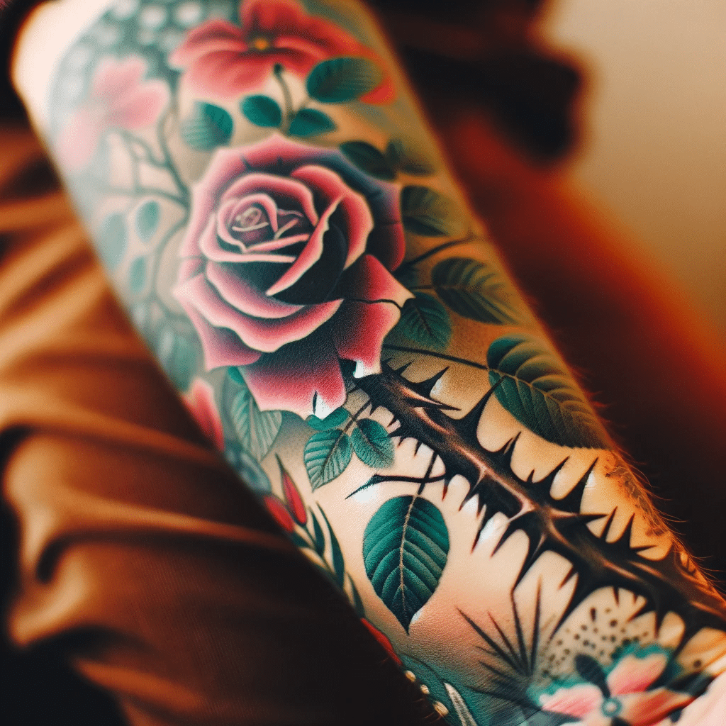 rose and thorns tattoo 