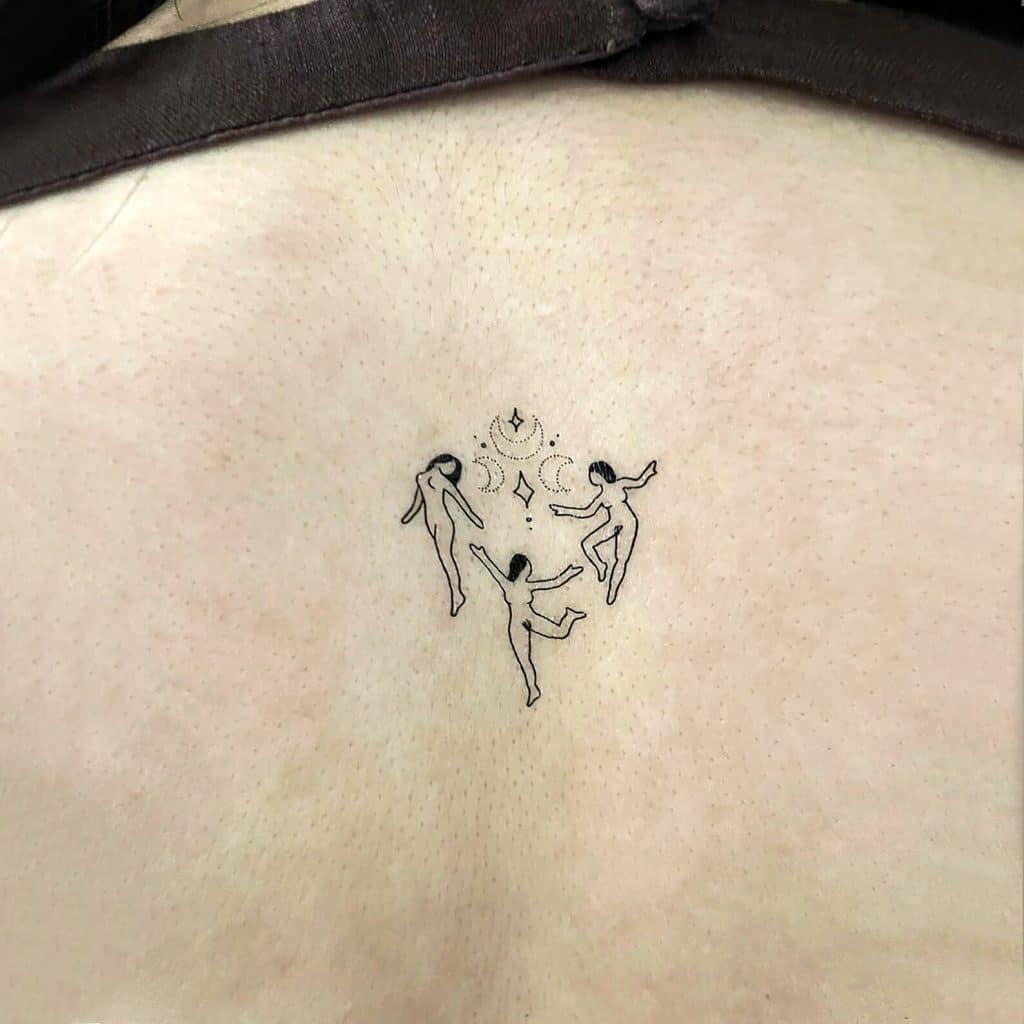 dancing witches under the moon tattoo 