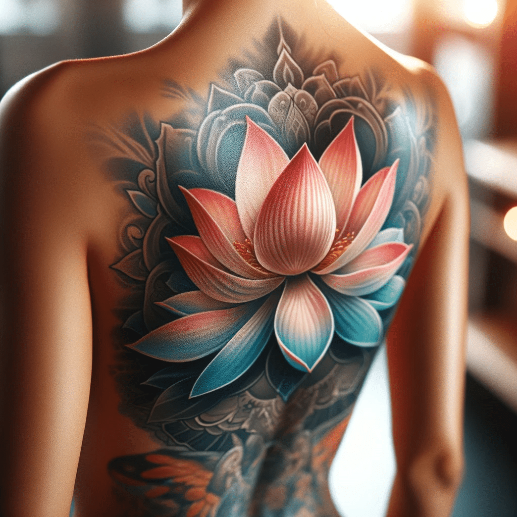 lotus tattoo for female empowerment 
