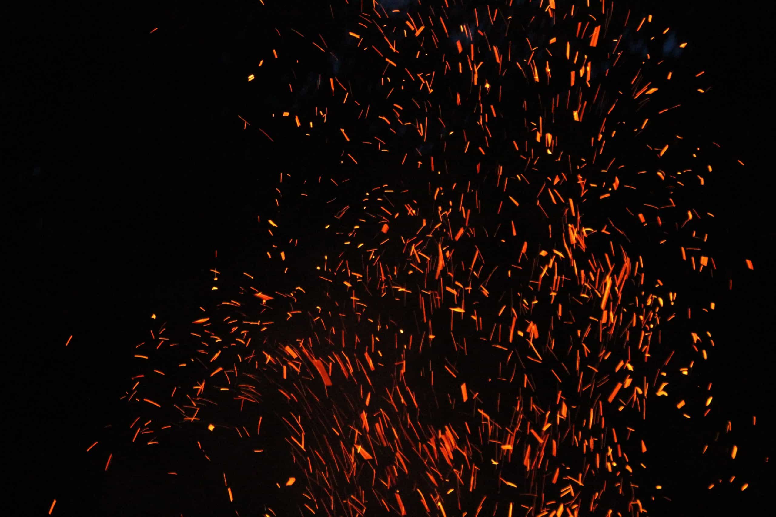 sparks of fire