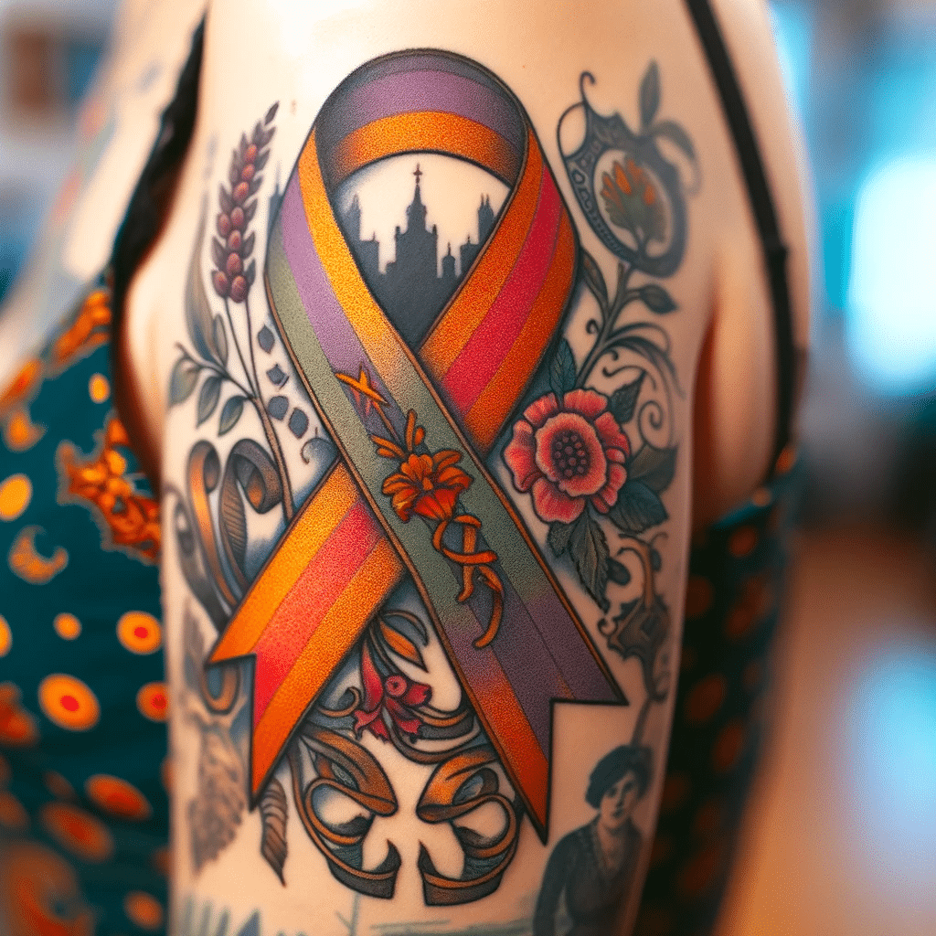 sufragette ribbon tattoo 