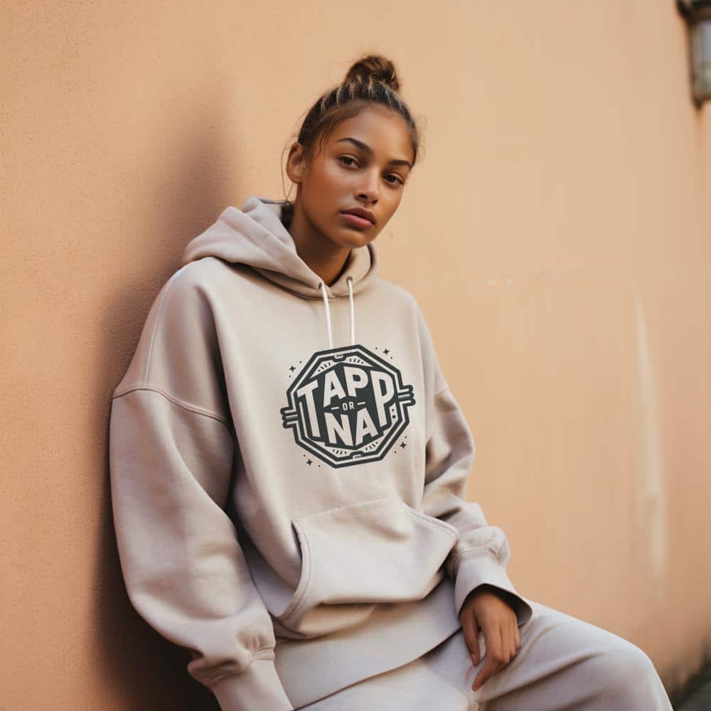 Girl wearing hoodie