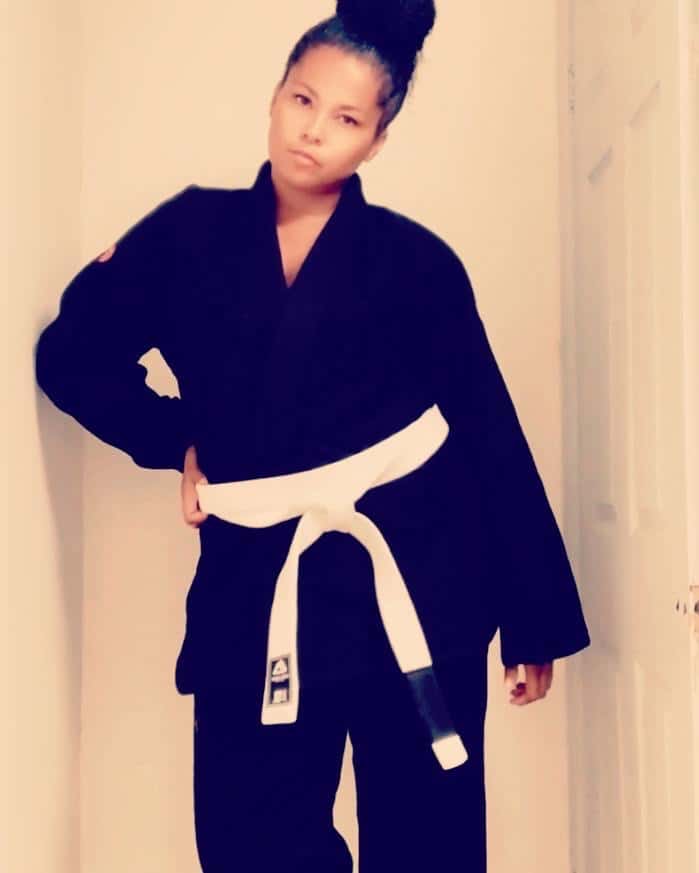 Woman wearing Jiu Jitsu Gi