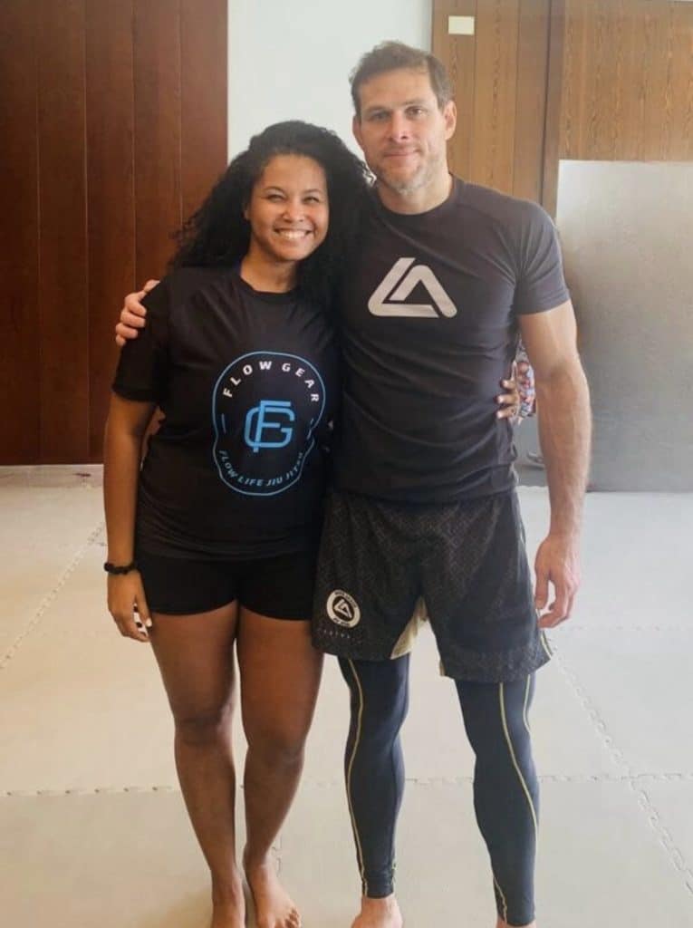 Woman and Roger Gracie wearing Flow Gear 23