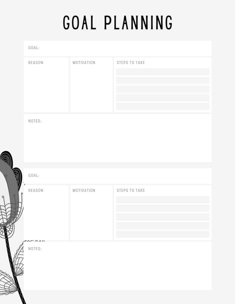 goal planning vision board planner