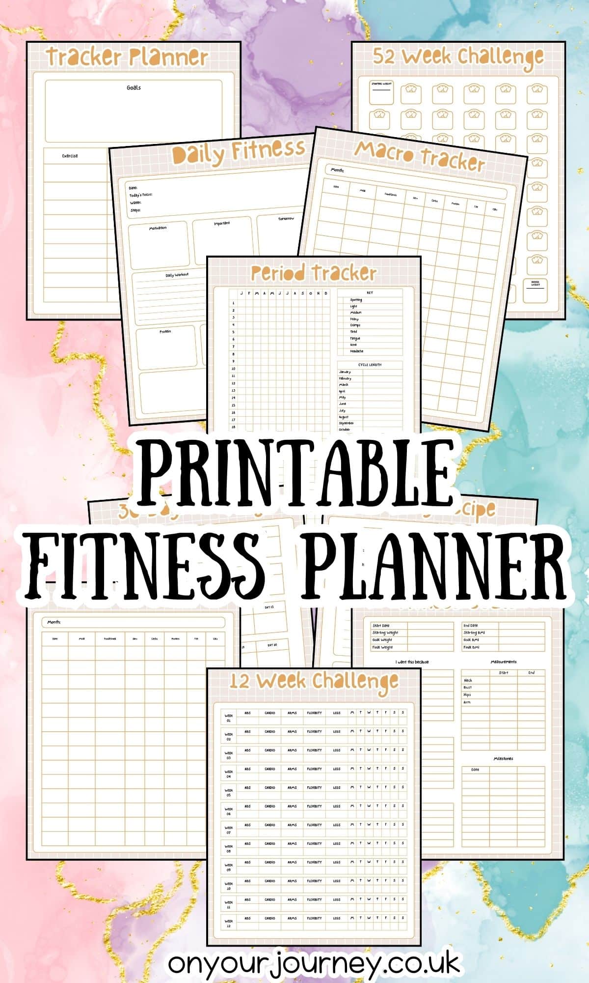 fitness tracker printable
