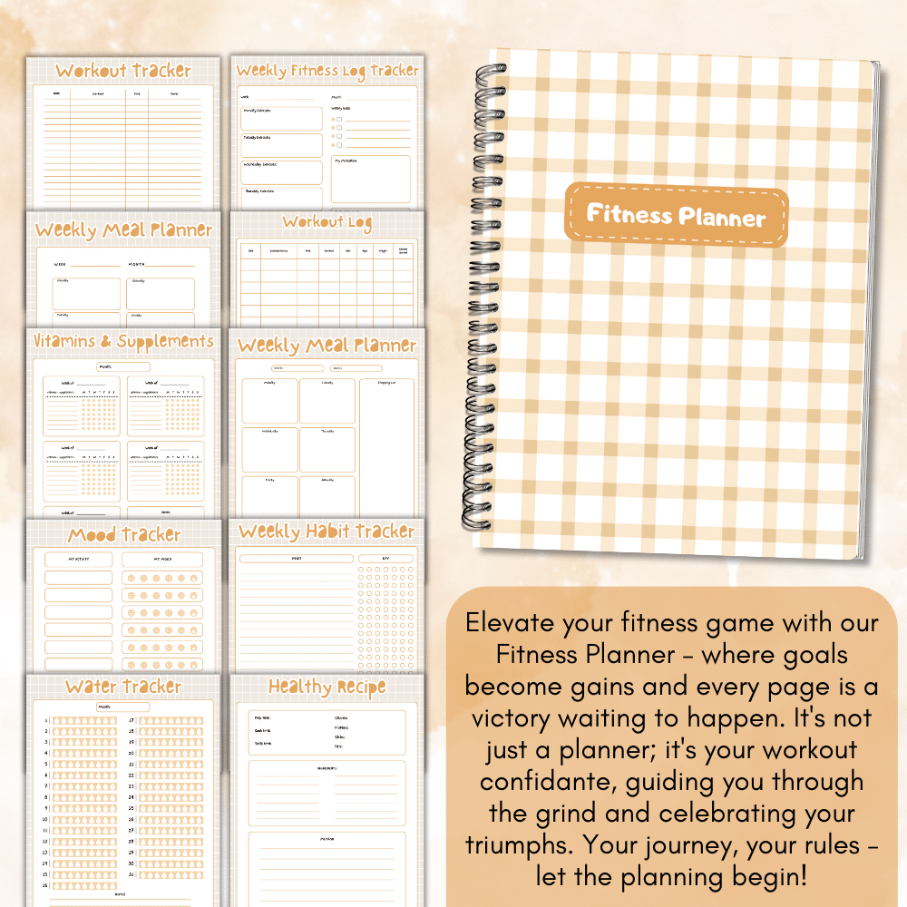 free printable fitness planner for wellness