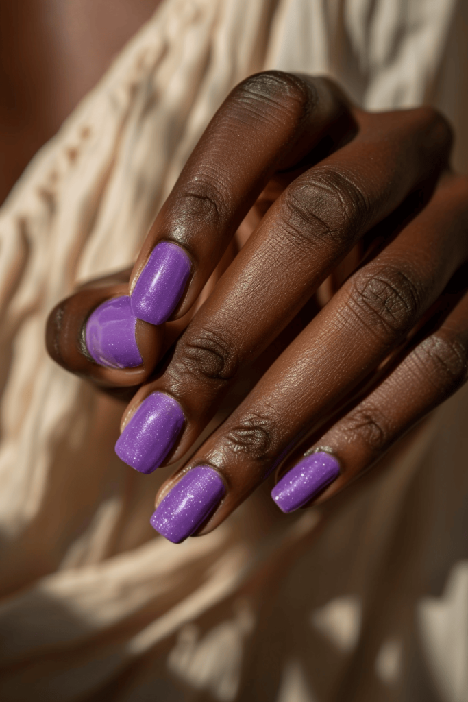 plain purple nails