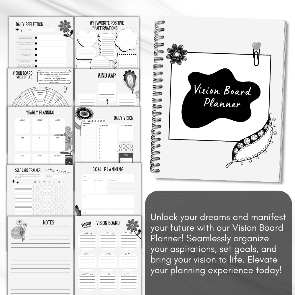 free printable vision board planner
