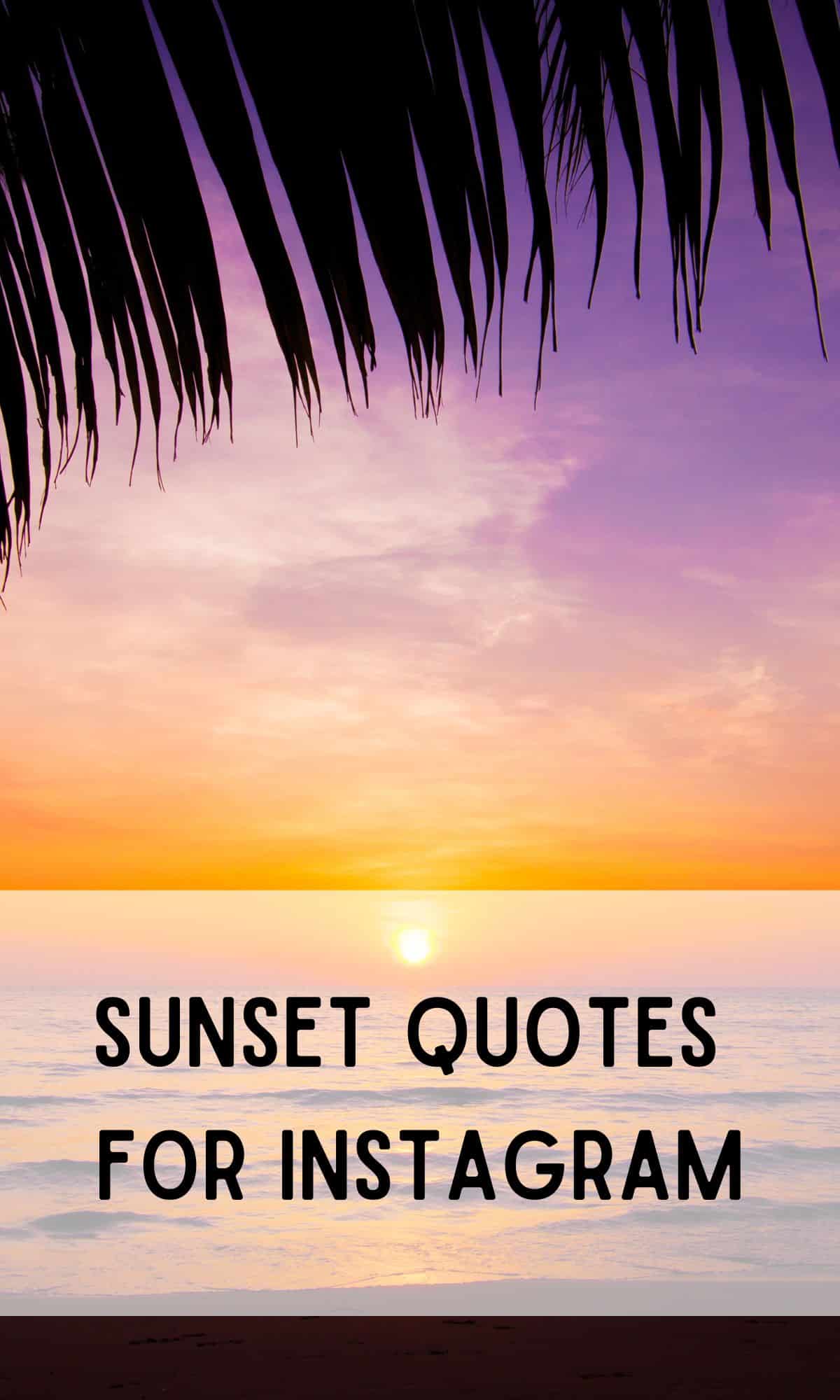 sunset sky quotes and captions for instagram