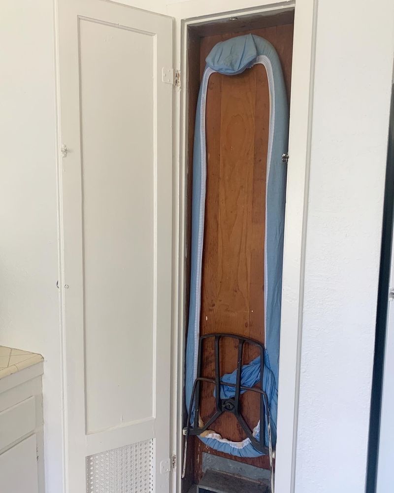 Fold-Out Ironing Boards Built Into the Wall