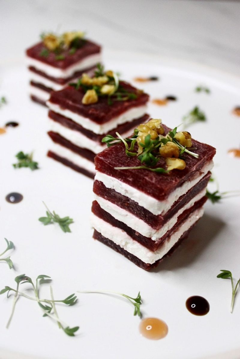 Beetroot and Goat Cheese Napoleons
