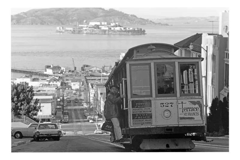 San Francisco Cable Cars on Steep Hills