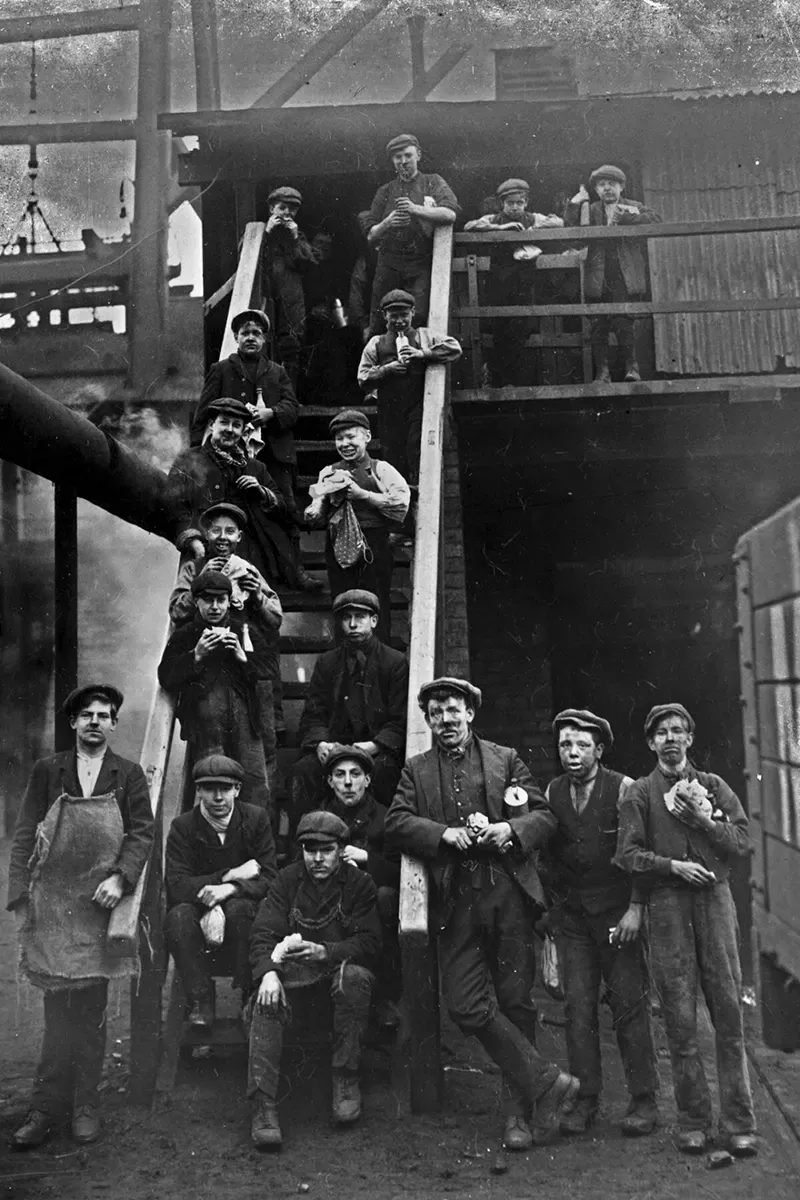Coal Miners Emerging from a Shaft (1910)