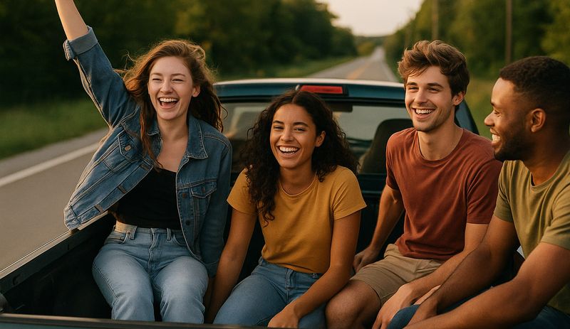 Riding in the Back of a Pickup Truck
