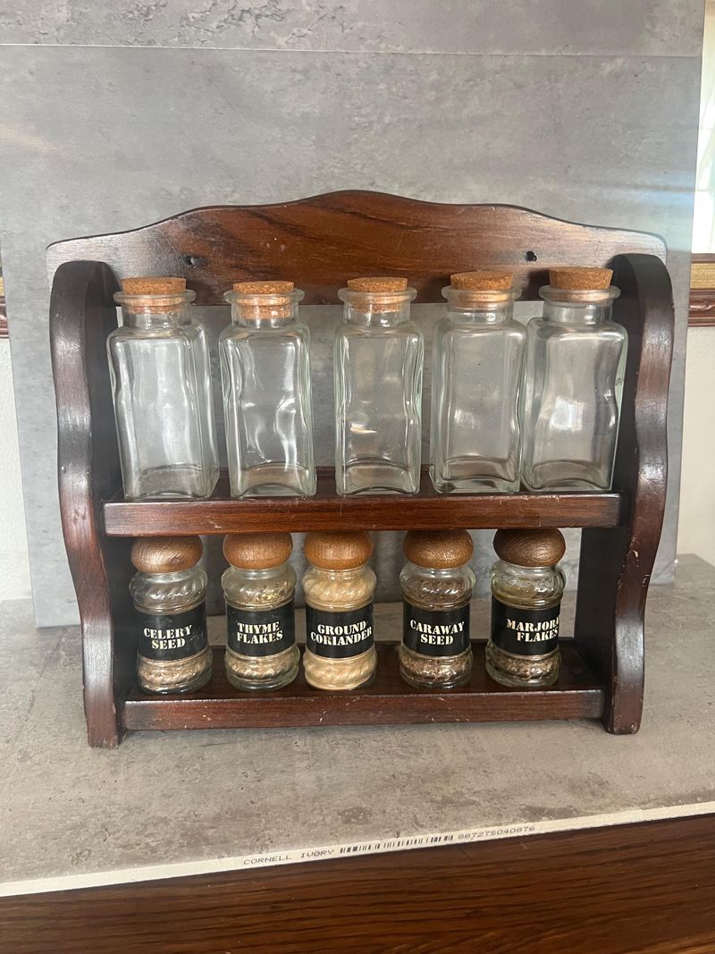 Spice Rack with Glass Jars