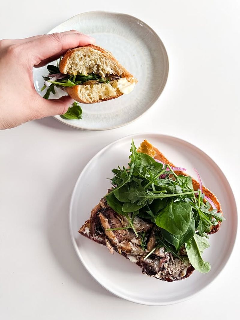 Egg and Sardine Sandwich
