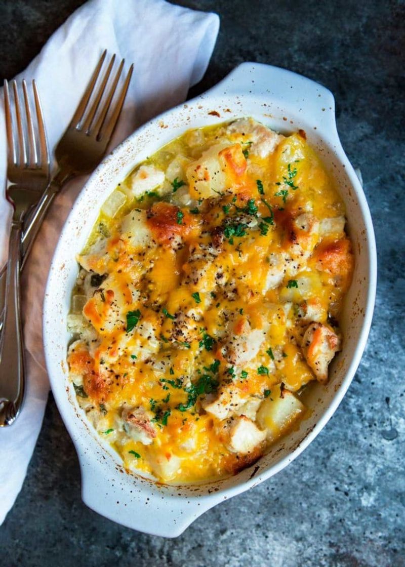 Cheesy Chicken and Potato Bake