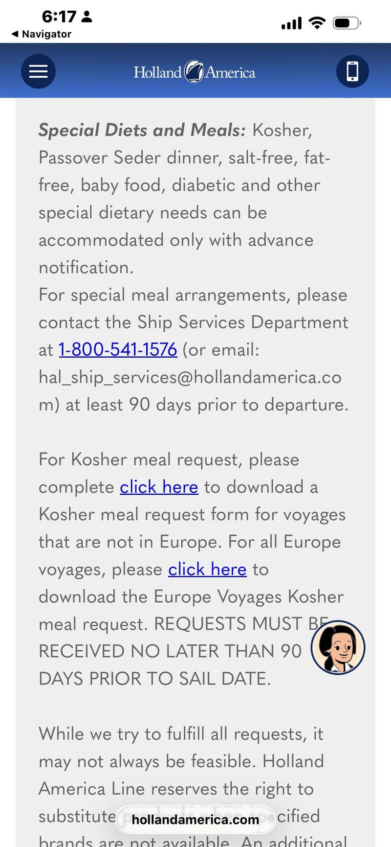 Communicate Dietary Needs in Advance