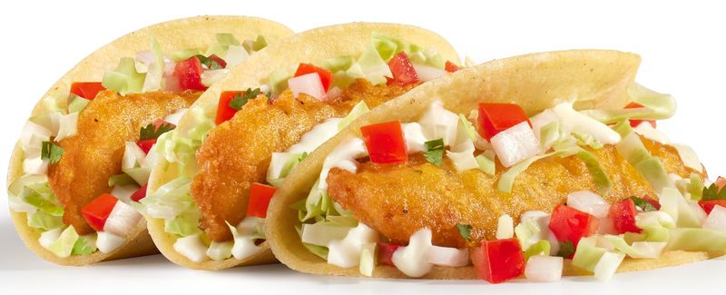 Del Taco Beer-Battered Fish Taco and Sandwich