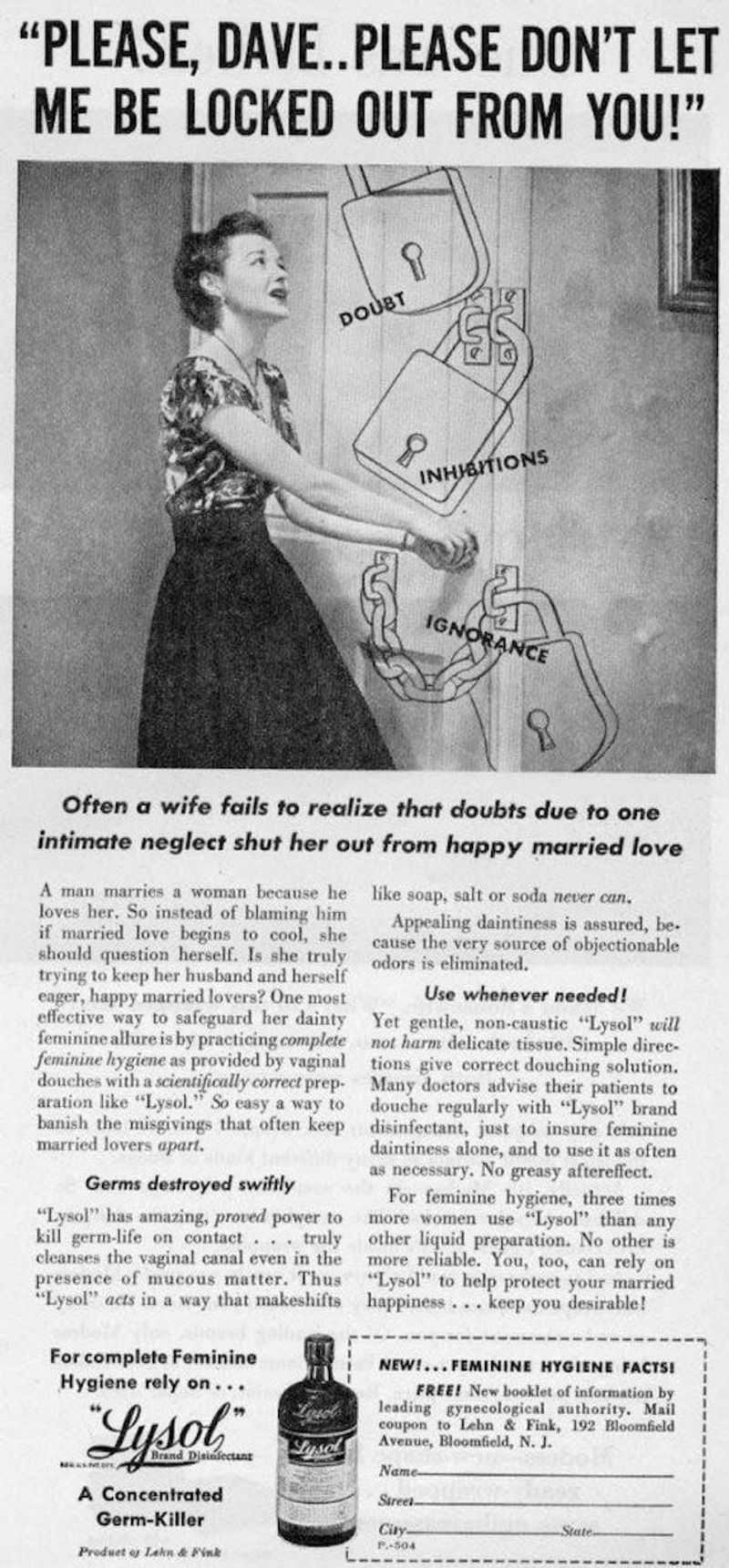Lysol – Feminine Hygiene Ads With Shame Tactics