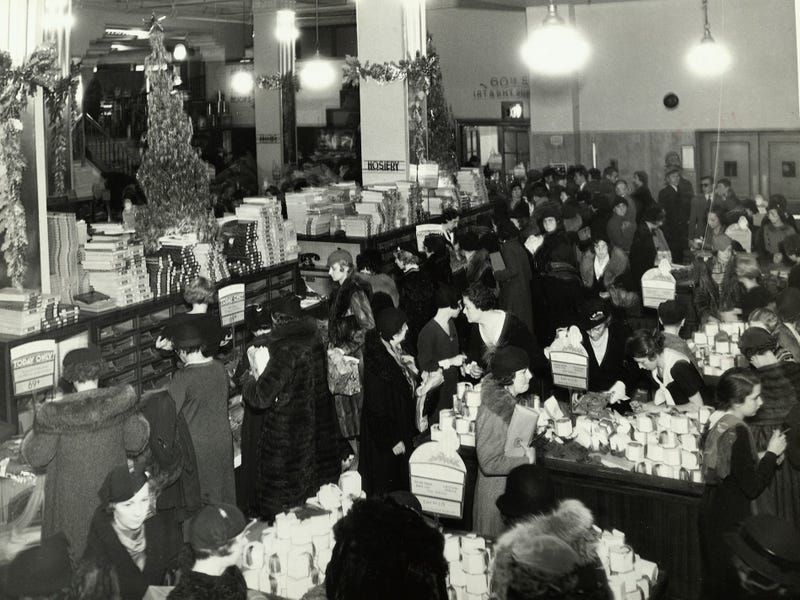First Day of a Department Store Sale (1920s)