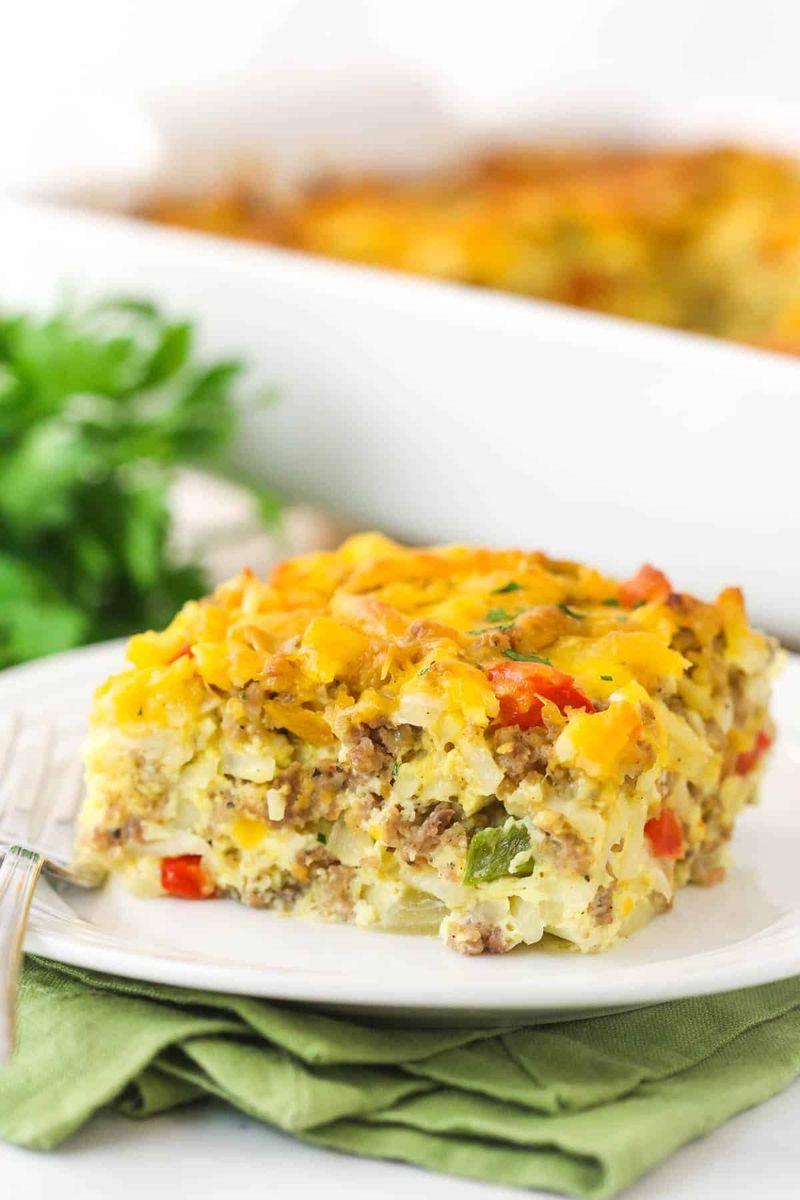 Hash Brown and Sausage Breakfast Casserole