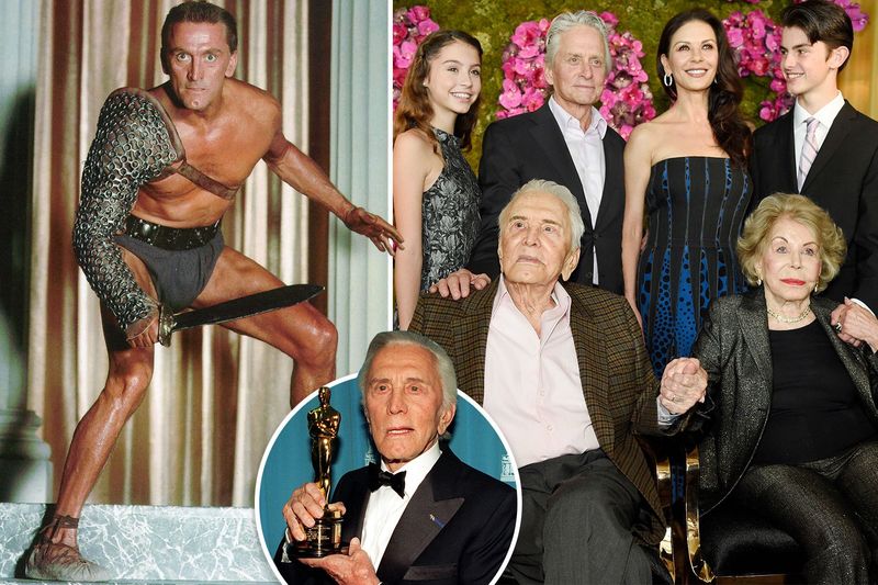 Cameron Douglas and Kirk Douglas