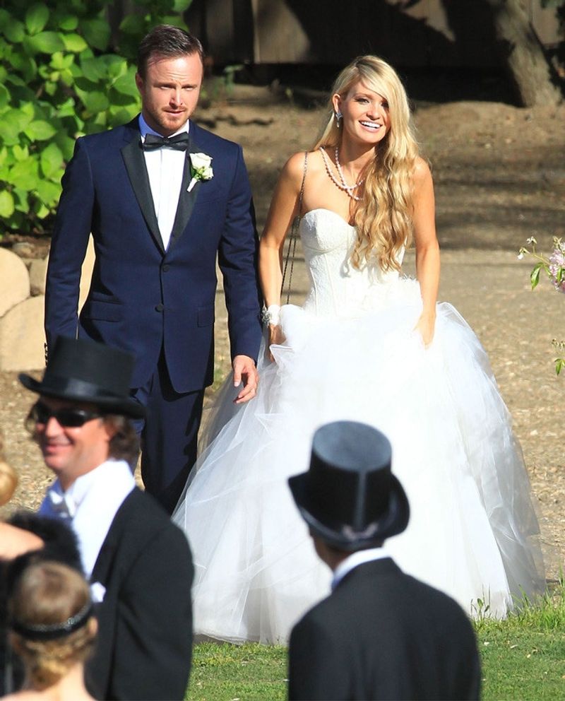 Aaron Paul and Lauren Parsekian