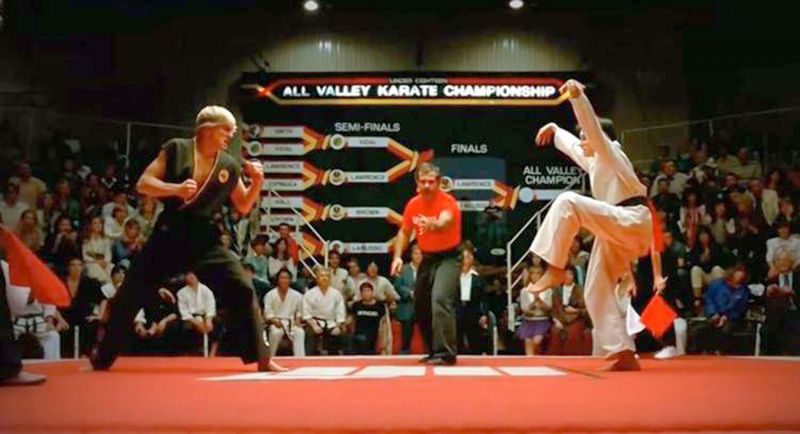 Daniel LaRusso vs. Johnny Lawrence in The Karate Kid (1984)