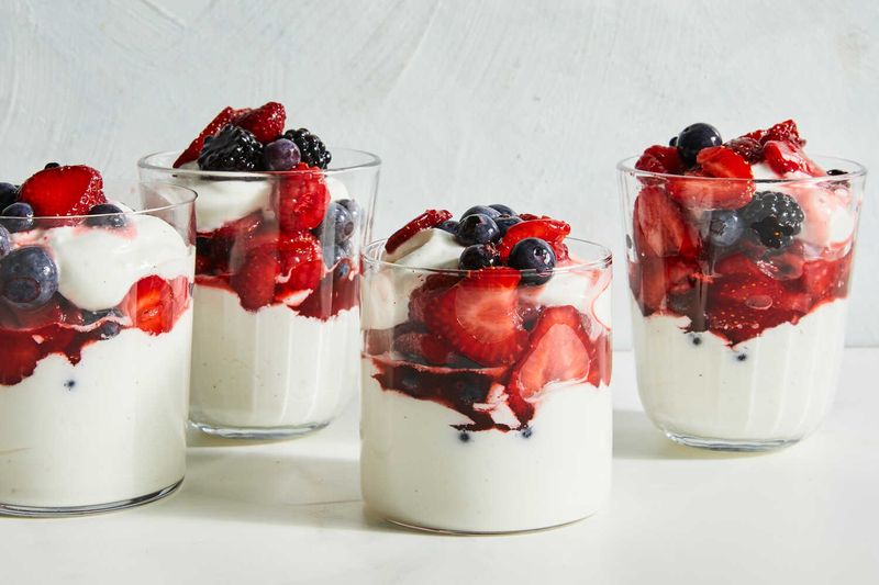 Fresh Berries with Cold Cream