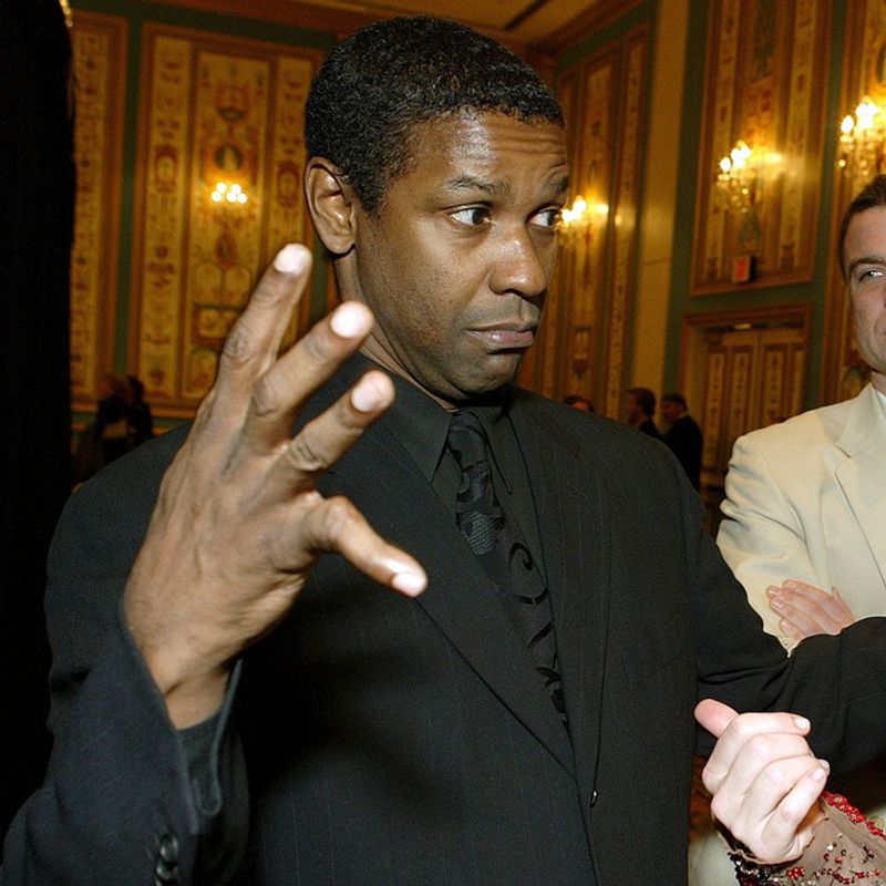 Denzel Washington's Bent Pinky Finger