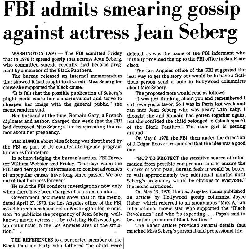 The FBI Destroyed Jean Seberg's Life Over Her Activism (1960s-70s)