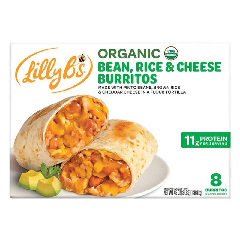 Lilly B's Organic Bean, Rice, and Cheese Burritos