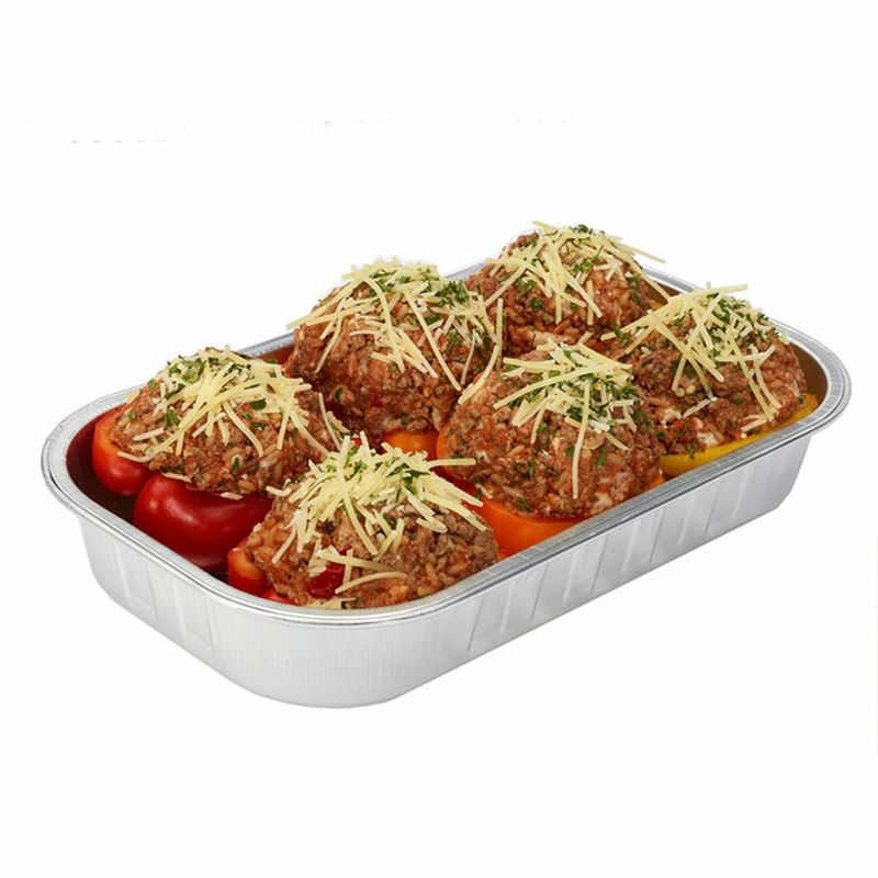 Stuffed Bell Peppers with Ground Beef and Rice