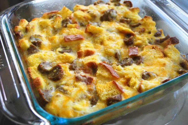 Overnight Egg and Bread Casserole