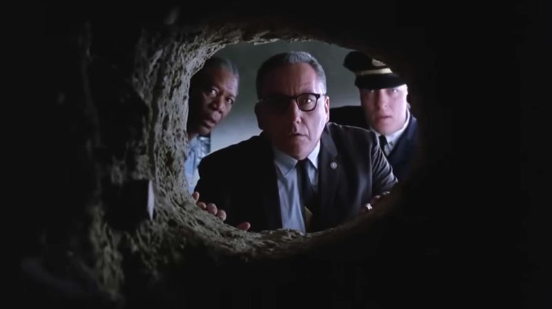 How Did Andy Rehang That Poster So Perfectly in Shawshank Redemption?