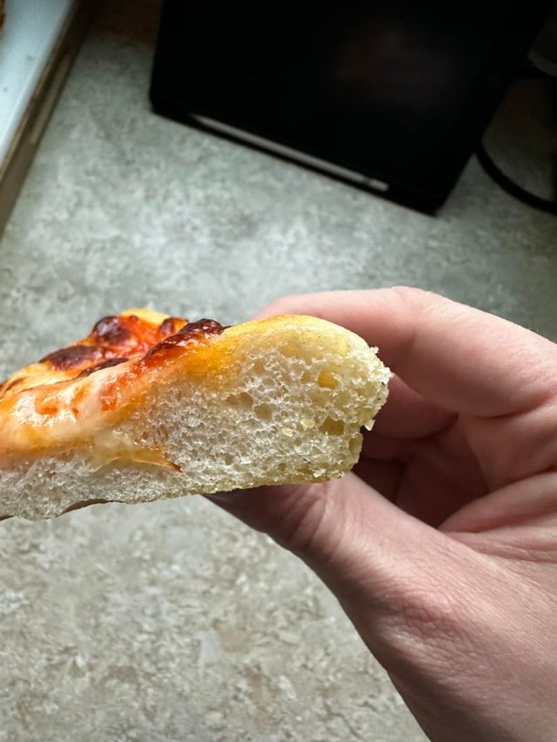 A Dense, Doughy Crust with No Air Bubbles