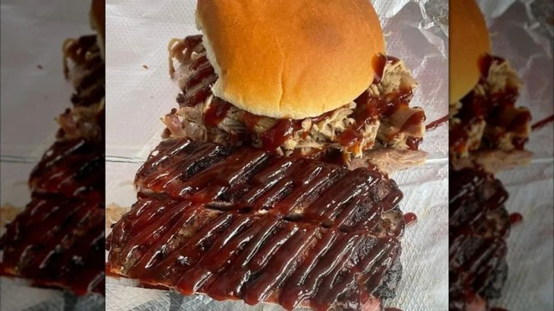UC BBQ Pork Sandwich at ZZQ Texas Craft Barbeque