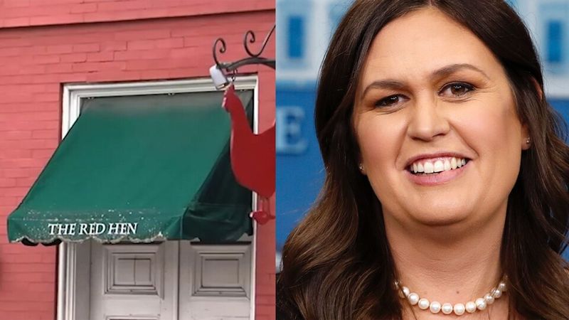 Sarah Huckabee Sanders at The Red Hen