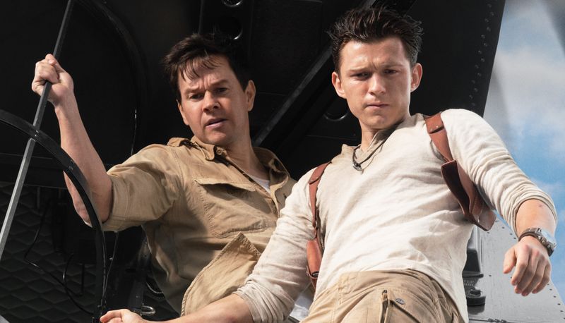 Tom Holland as Nathan Drake in Uncharted (2022)