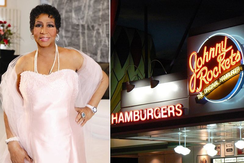 Aretha Franklin at Johnny Rockets