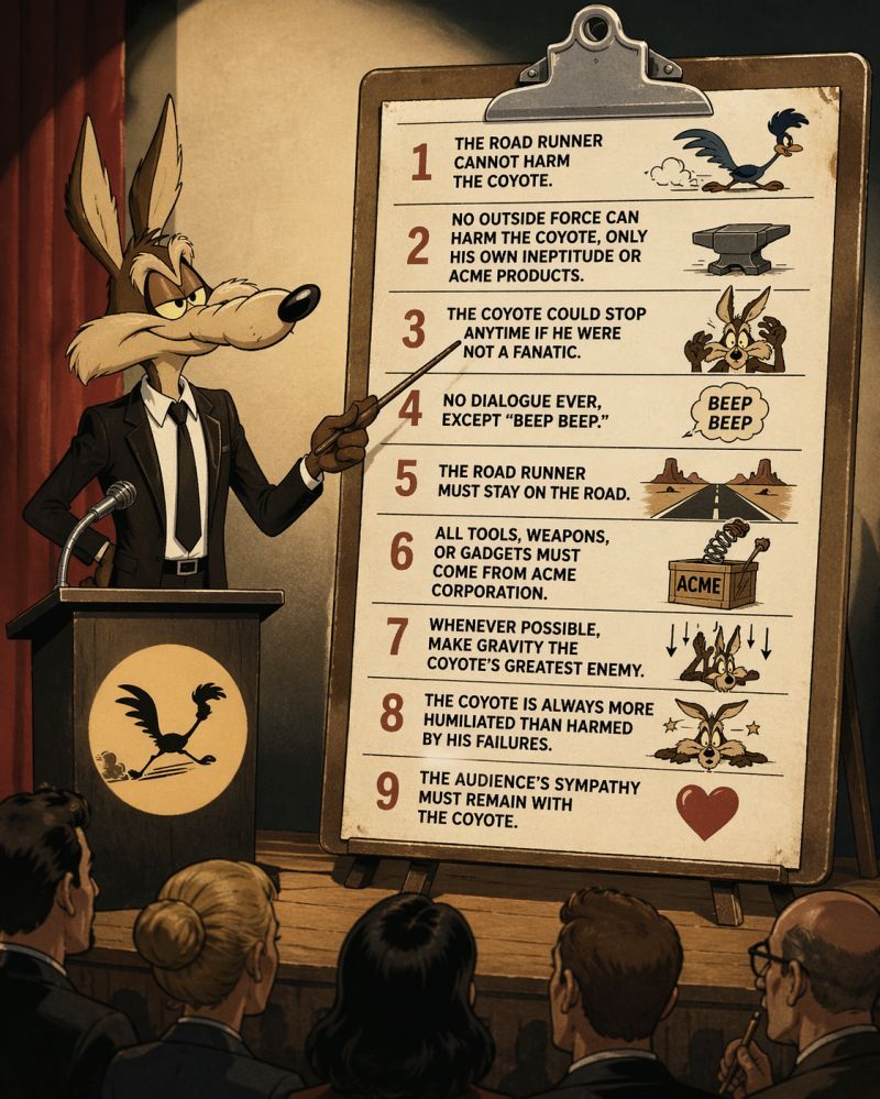 Wile E. Coyote Cartoons Had Official Rules