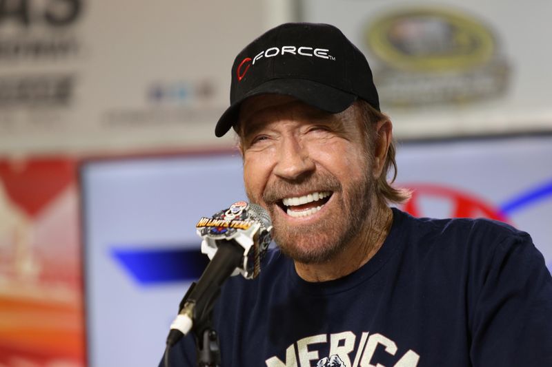 There Is No Chin Behind Chuck Norris' Beard, Only Another Fist