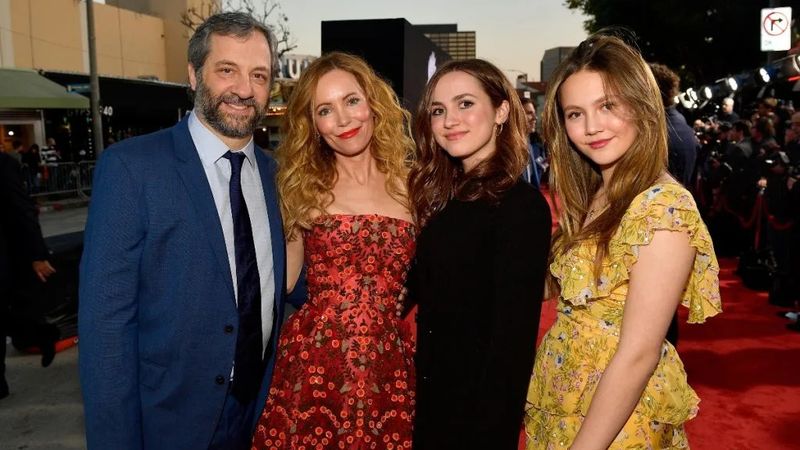 Judd Apatow and His Daughters Maude and Iris