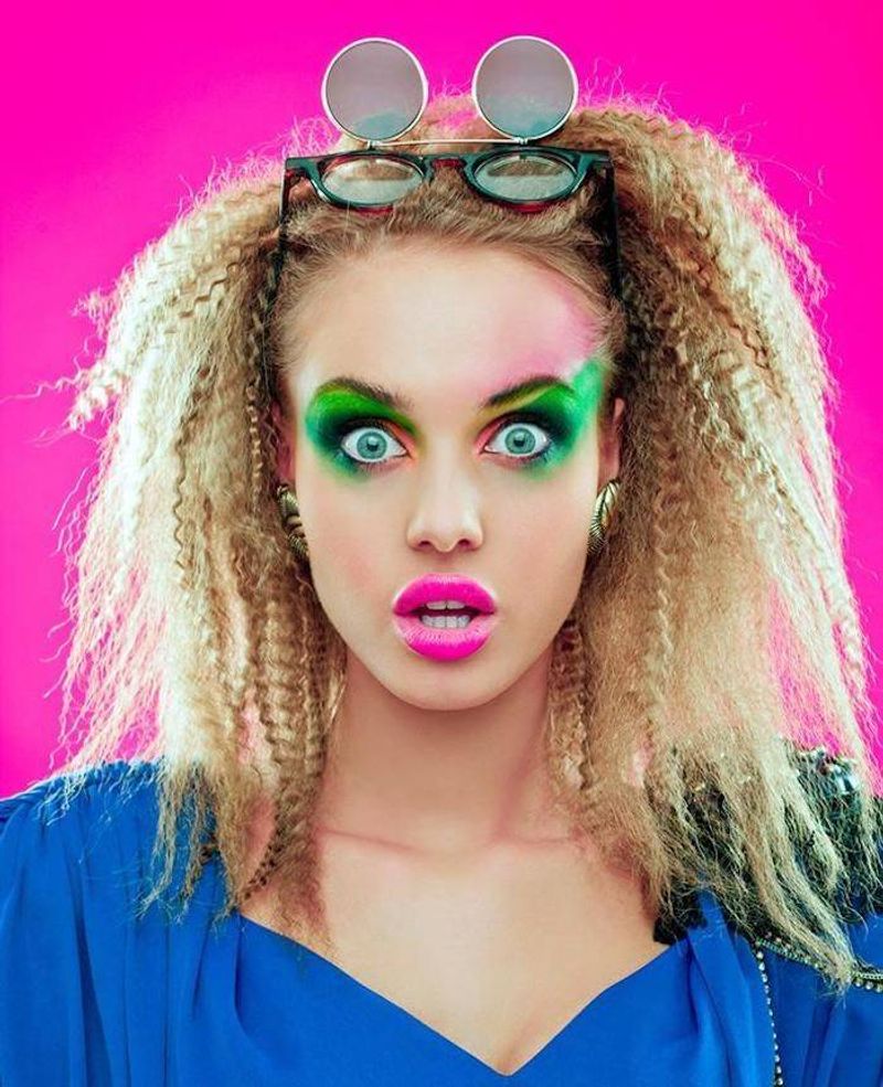 Big Hair and Bold Makeup at the Mall