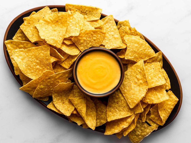 Avoid: Nachos with Yellow Cheese Sauce