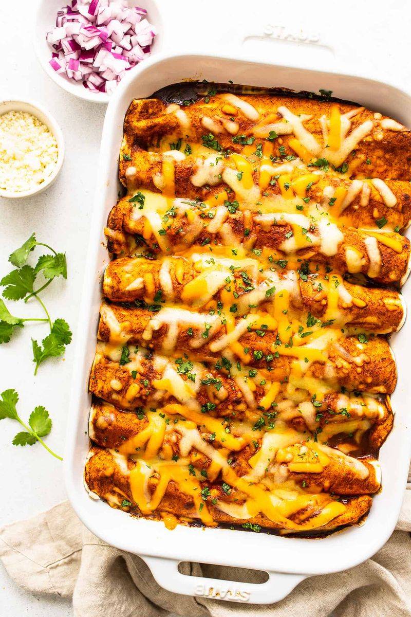 Avoid: Tex-Mex Enchiladas with Yellow Cheese and Ground Beef