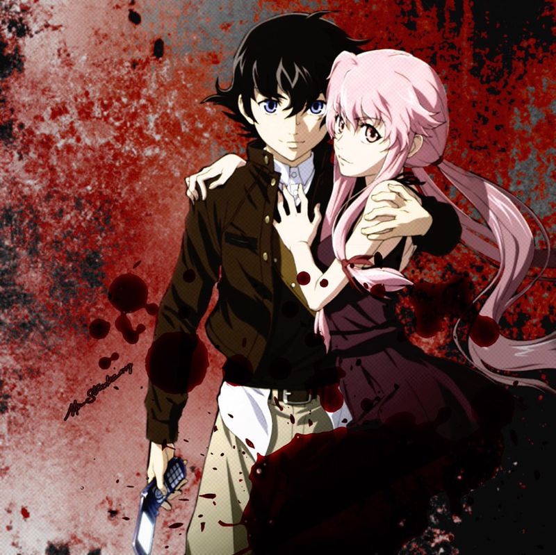 Yuno Gasai and Yukiteru Amano (The Future Diary)